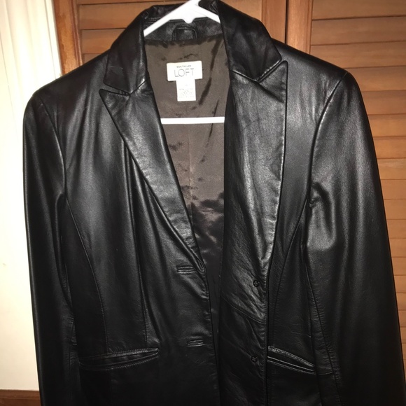 ann taylor loft leather jacket
